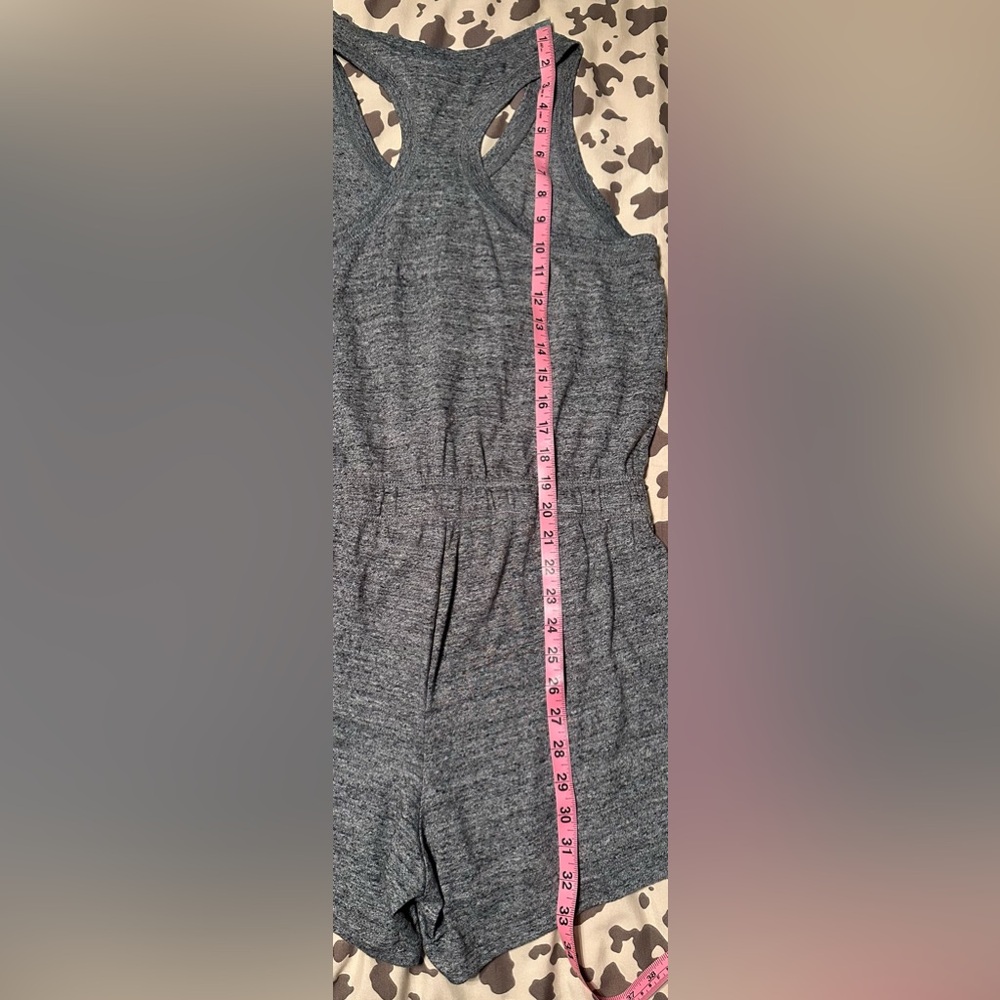 Nike Racerback Drawstring Vintage Style Romper Med Heather Gray EUC - Picture 4 of 8